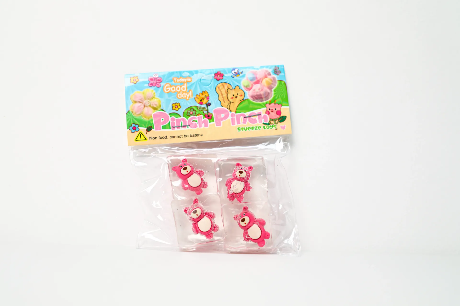 [34746] SQUISHY TOYS PINCH PINCH Pink Bear