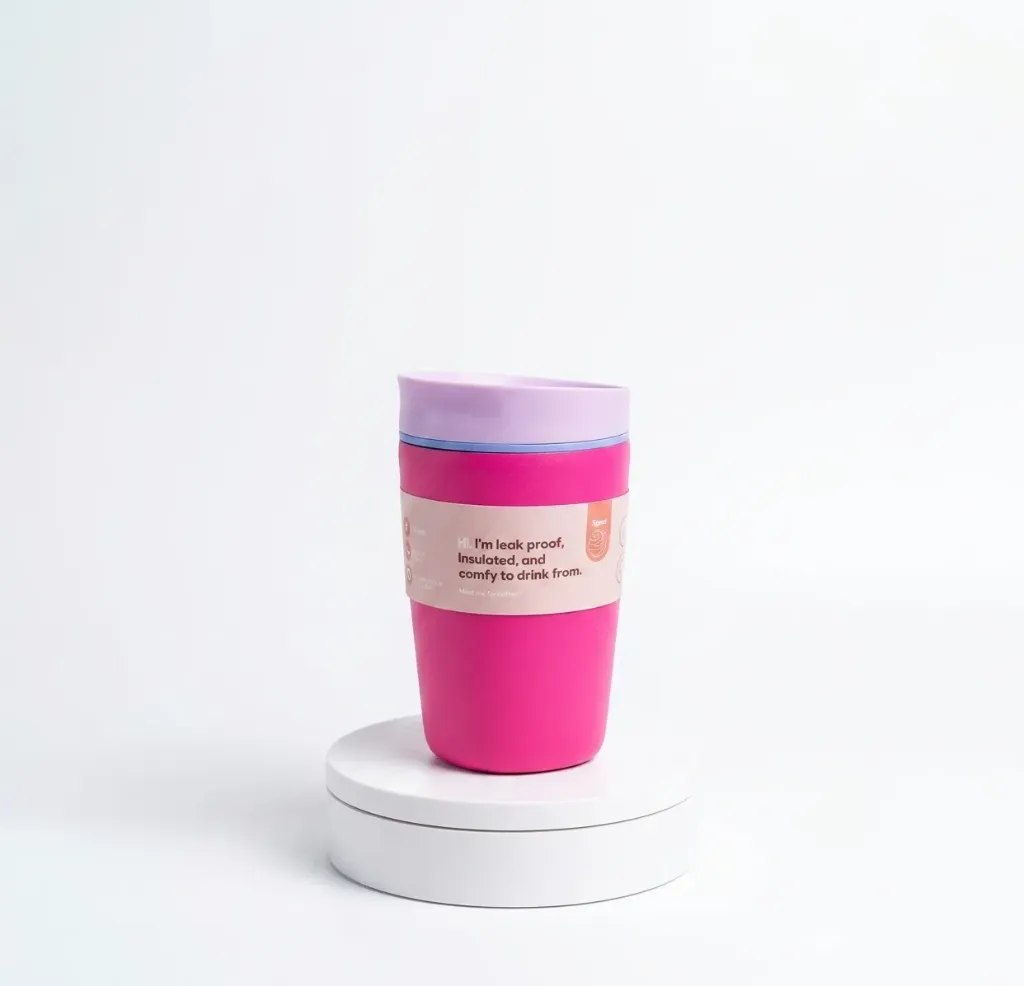 VACUUM CUP 12 OZ  PINK