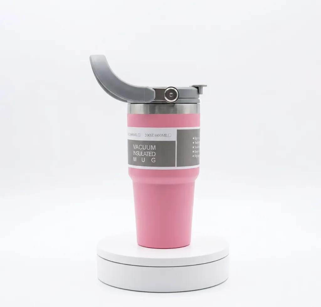 VACUUM INSULATED MUG XLARGE PINK 600 ML