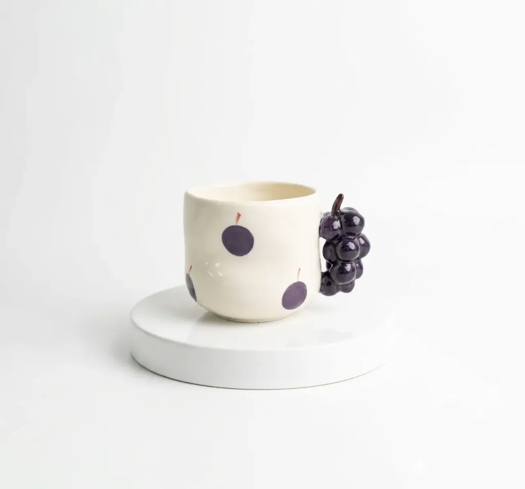 [K2697] HAPPY EVERY DAY MUG GRAPES