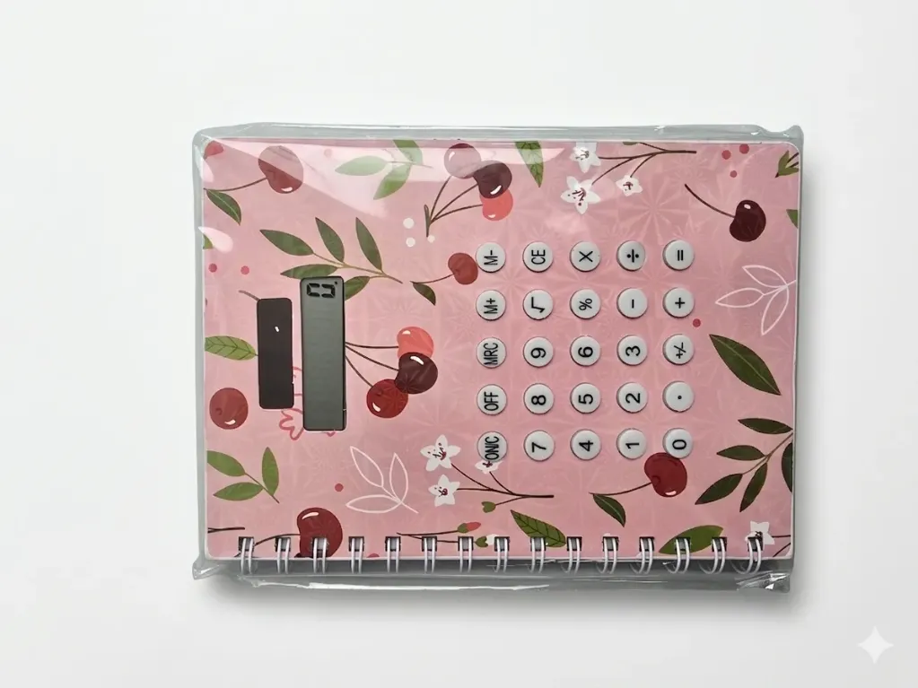 NOTE BOOK CHERRY PLUS CALCULATOR (Pink)