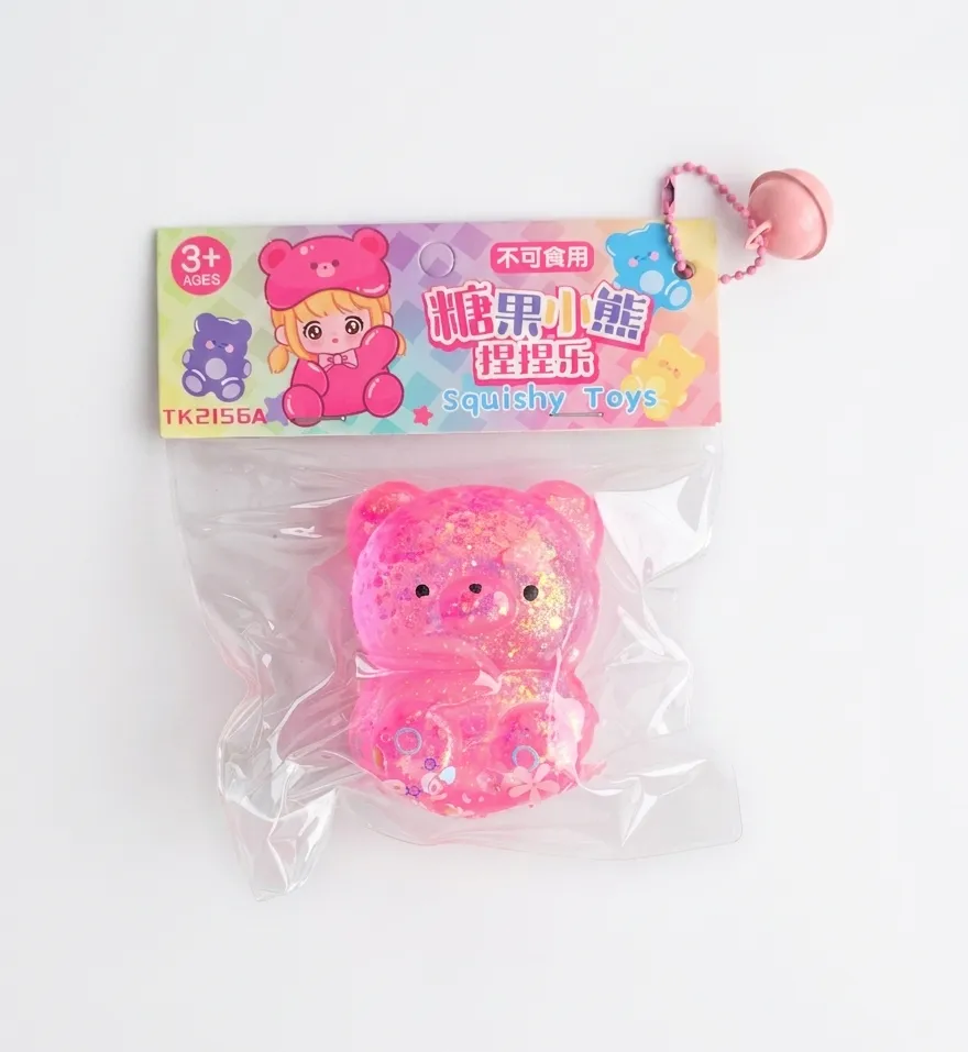 RYN Squishy Toy Glitter Bear 8 X 5.5 CM