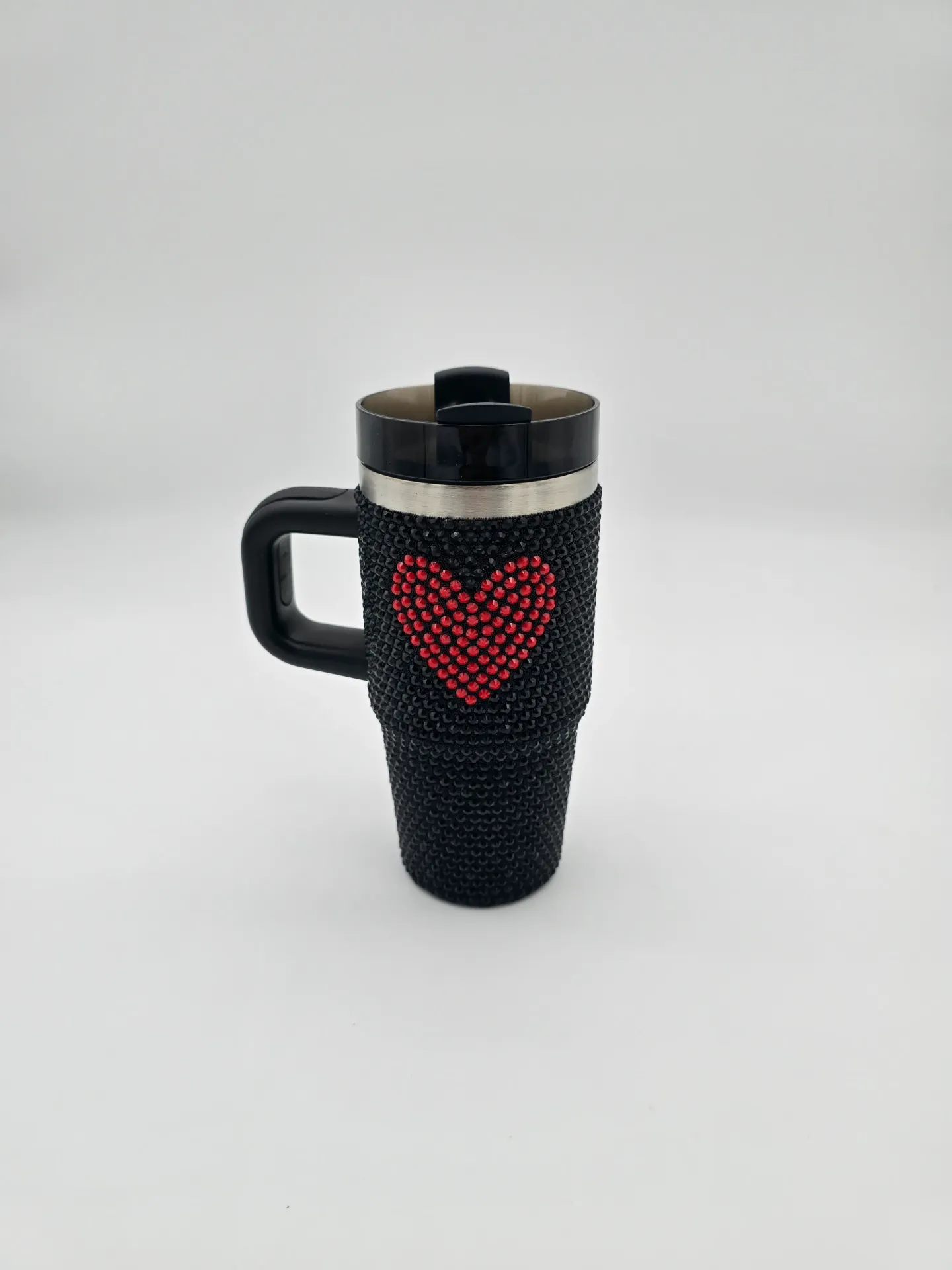 VACUUM CUP HEARTS GLITTER 300 ML