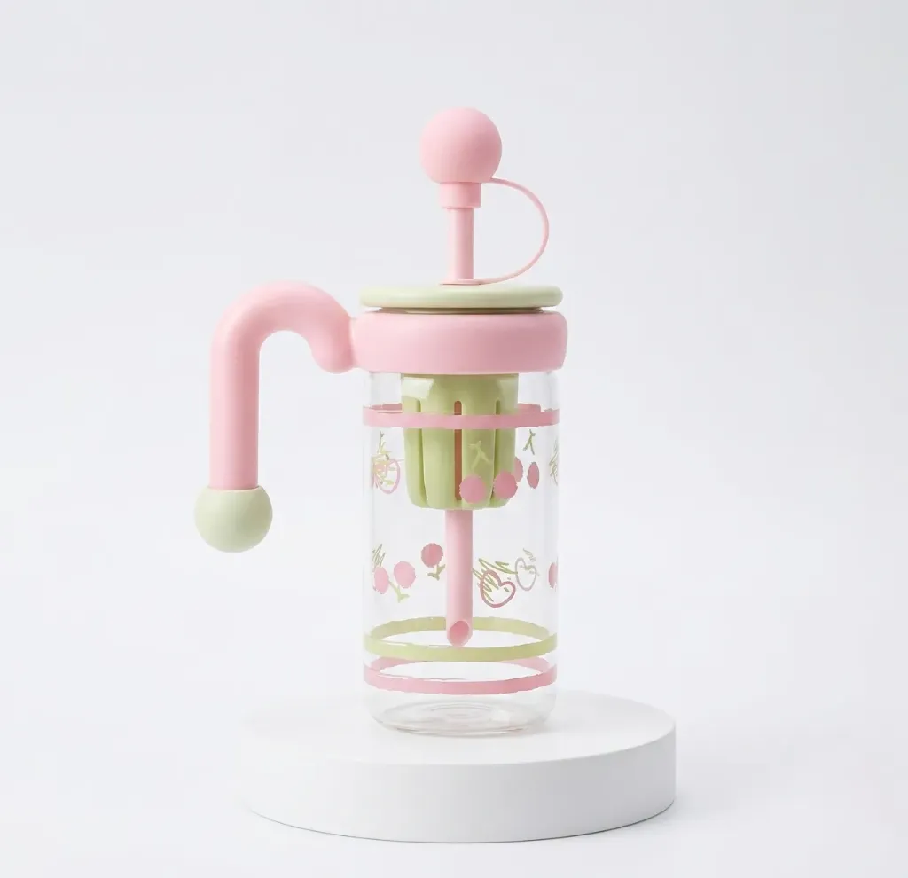HAPPY CUP GLASS 720 ML (Pink)