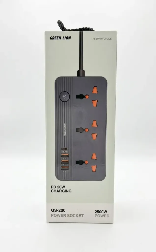 [120021] Green Lion GS200 POWER SOCKET 2500W BK