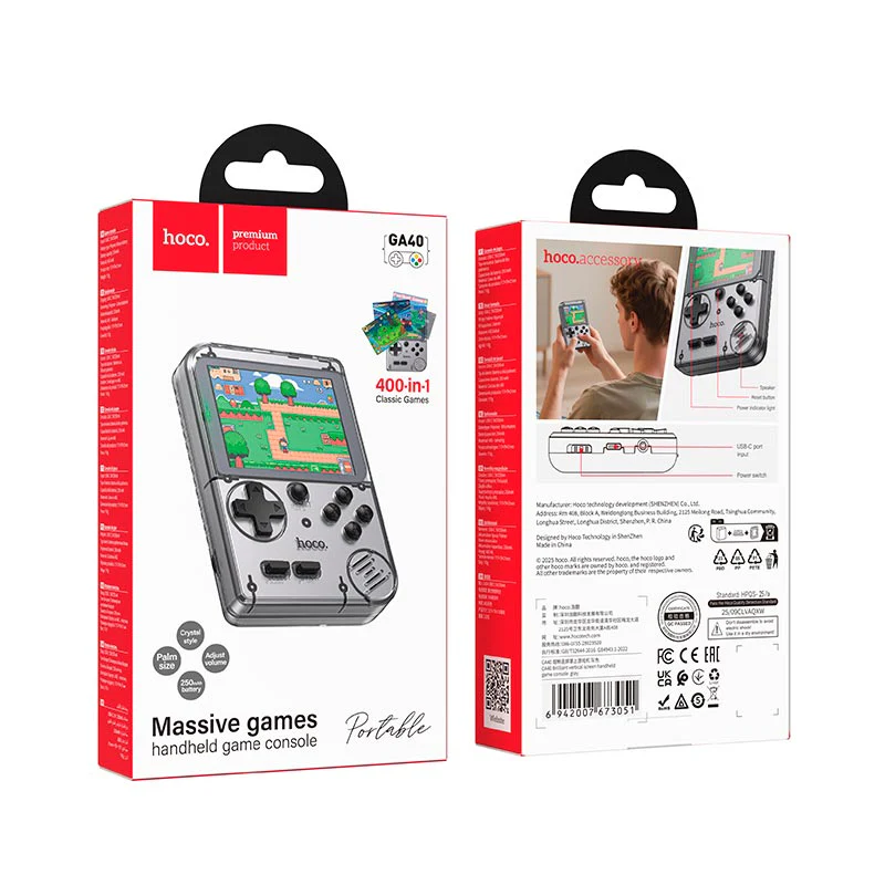 HOCO GA40 HANDHELD GAME CONSOLE 400 IN1