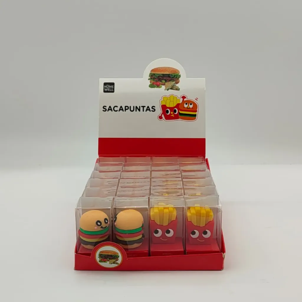 [120107] FAST FOOD  EARASER & PENCIL SHARPNER