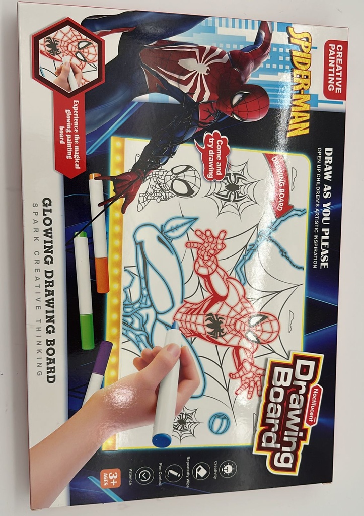 GLOWING DRAWING BOARD  SPIDERMAN
